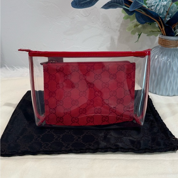 GUCCI Vinyl & Canvas Pouch Duo - Picture 1 of 17